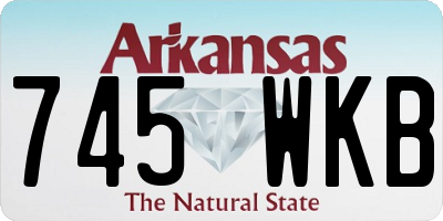AR license plate 745WKB