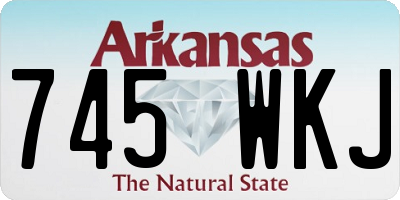 AR license plate 745WKJ