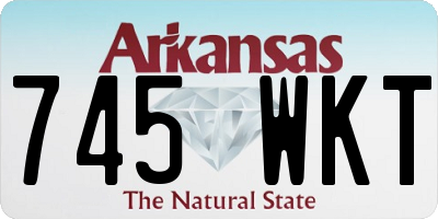AR license plate 745WKT