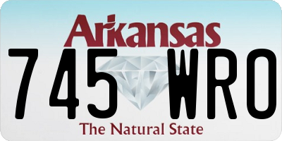 AR license plate 745WRO