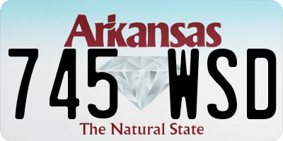 AR license plate 745WSD