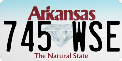AR license plate 745WSE