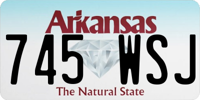 AR license plate 745WSJ