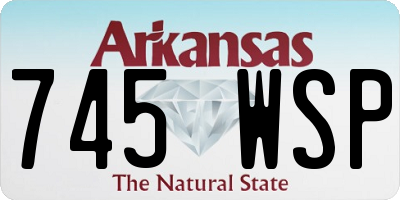 AR license plate 745WSP