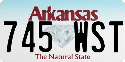 AR license plate 745WST