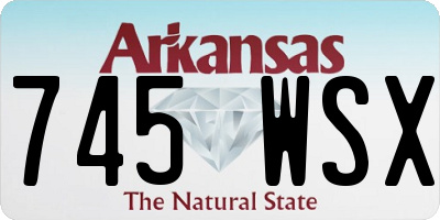 AR license plate 745WSX