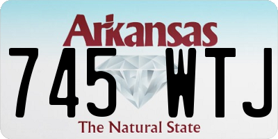 AR license plate 745WTJ