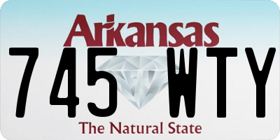 AR license plate 745WTY