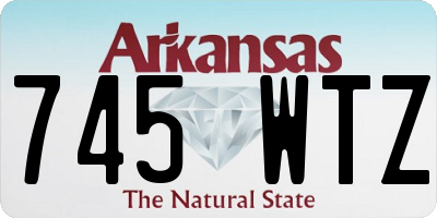 AR license plate 745WTZ