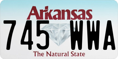 AR license plate 745WWA