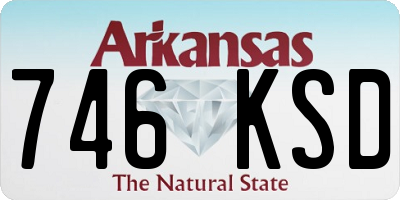 AR license plate 746KSD