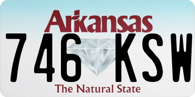 AR license plate 746KSW