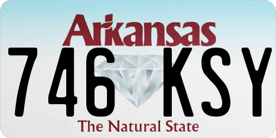 AR license plate 746KSY