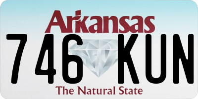 AR license plate 746KUN