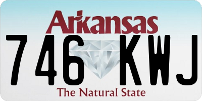 AR license plate 746KWJ
