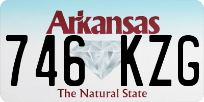 AR license plate 746KZG
