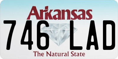 AR license plate 746LAD