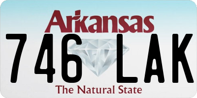 AR license plate 746LAK