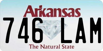 AR license plate 746LAM