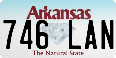 AR license plate 746LAN