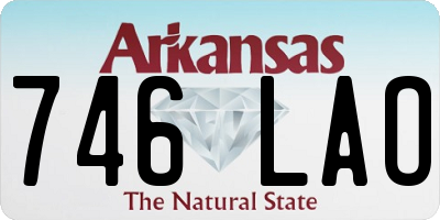 AR license plate 746LAO