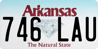 AR license plate 746LAU