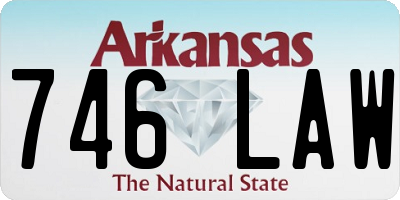 AR license plate 746LAW