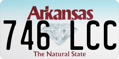 AR license plate 746LCC