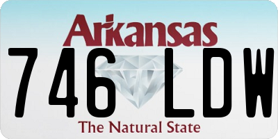 AR license plate 746LDW