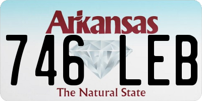 AR license plate 746LEB