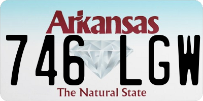 AR license plate 746LGW
