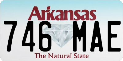 AR license plate 746MAE