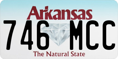 AR license plate 746MCC