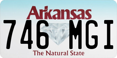 AR license plate 746MGI