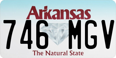 AR license plate 746MGV