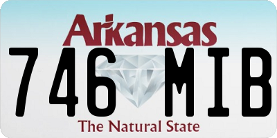 AR license plate 746MIB