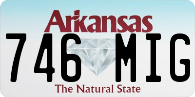 AR license plate 746MIG
