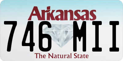 AR license plate 746MII