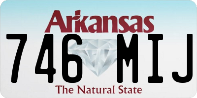 AR license plate 746MIJ
