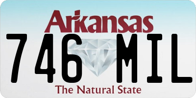 AR license plate 746MIL