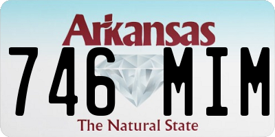 AR license plate 746MIM