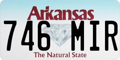 AR license plate 746MIR