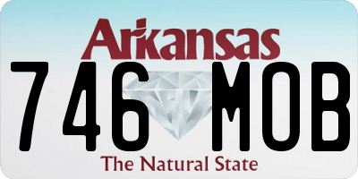 AR license plate 746MOB