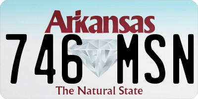 AR license plate 746MSN