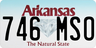 AR license plate 746MSO