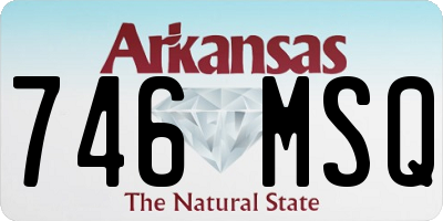 AR license plate 746MSQ