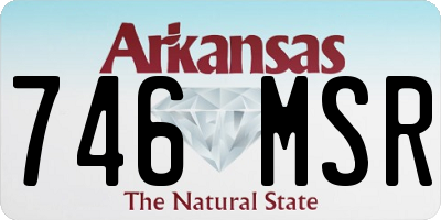 AR license plate 746MSR