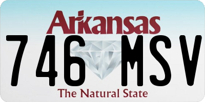AR license plate 746MSV