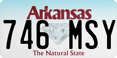 AR license plate 746MSY