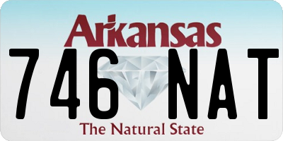 AR license plate 746NAT